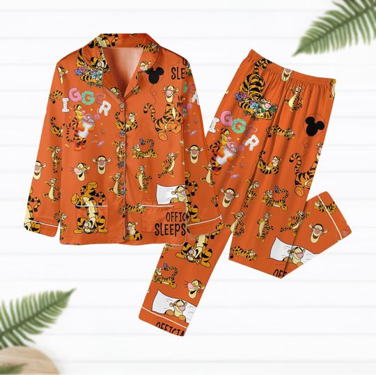 Tigger Pajamas Set, Tigger Pajamas, Winnie The Pooh Pajamas, Tigger Pajamas Set, Valentine Gift