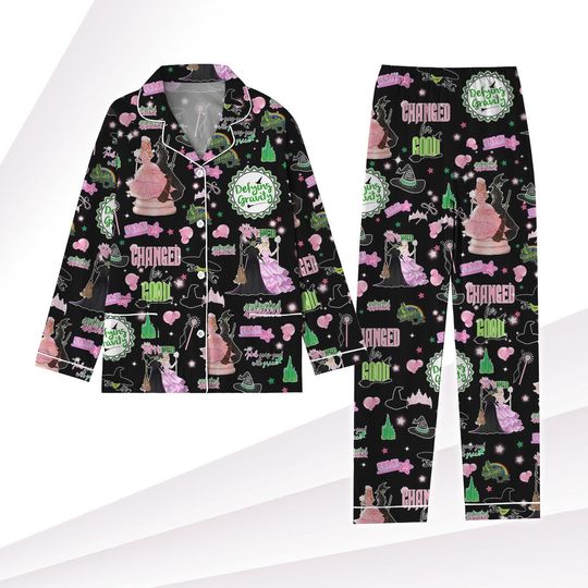 Wicked Movie Pajamas Set, Changed For Good Pajamas Family, Defying Gravity Women Pajamas, Valentine Gift