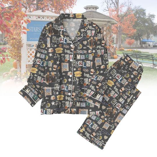 Gilmore Girls Pajamas Set, Dragonfly Inn Pajamas Party, Stars Hollow Pajamas Family, Valentine Gift