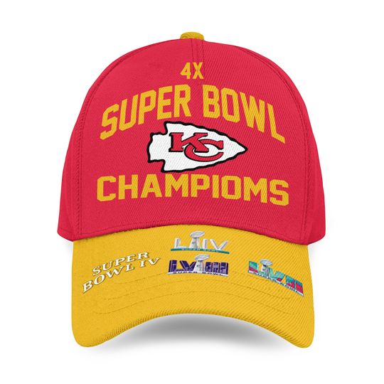 Kansas City Chiefs 4X Super Bowl Champions Classic Cap