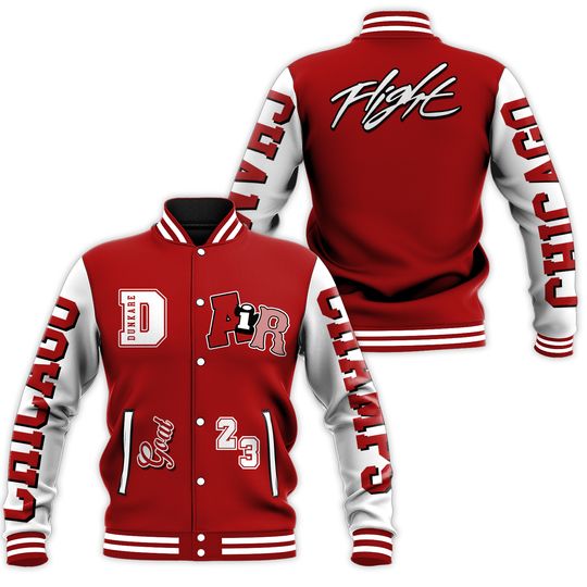 Dunkare Red Taxi 12s Baseball Jacket, AIR Number 23 GOAT Baseball Varsity Jacket Unisex Outfit New