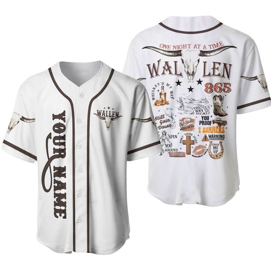 Personalized Wallen Baseball Jersey, Custom Name Country Music Jersey, Cowgirl Baseball Jersey, Cowboy Jersey Gift For Fan