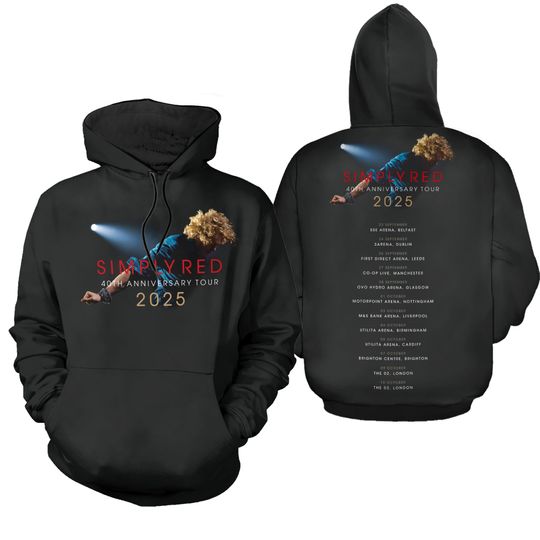Discover Simply Red 40th Anniversary Tour 2025 3D Hoodie