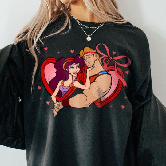 Hercules Megara Couple Locket Sweatshirt, Valentine Gift, Trending Unisex Shirt, Disneyland Vacation Trip Gift