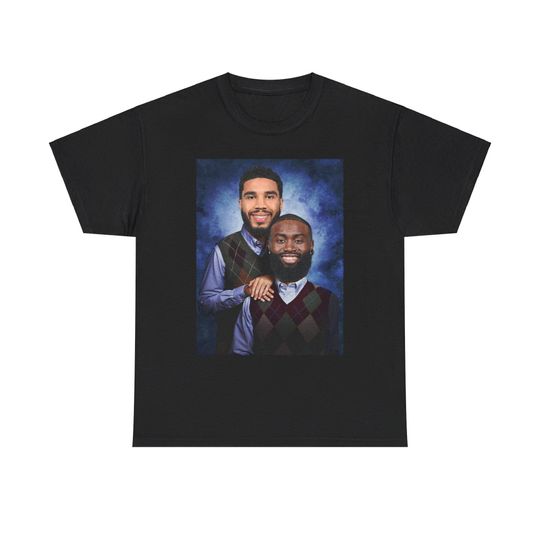 Jayson Tatum and Jaylen Brown "Step Brothers" Portrait T-Shirt