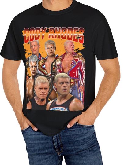 Cody Rhodes Unisex Garment-Dyed T-shirt, Vintage Wrestling Tee, Gift for Fans, Unique Graphic Shirt, Collector's Apparel, Sportswear