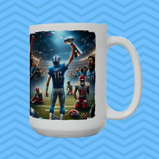 Sporty Mugs for Football Lovers, Personalized Football Mugs, American Football Mug  , Super Bowl Mug Set, American Football Mug