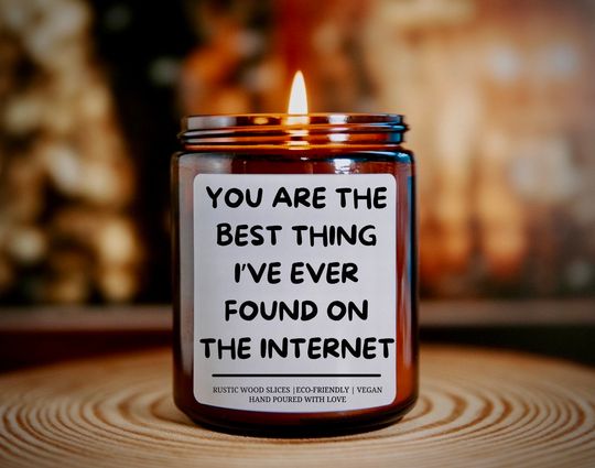 You Are the Best Thing Ive Ever Found on the Internet Funny Candle, Boyfriend Gift, Gift for Him, Gift for Her, Valentines Day Gift