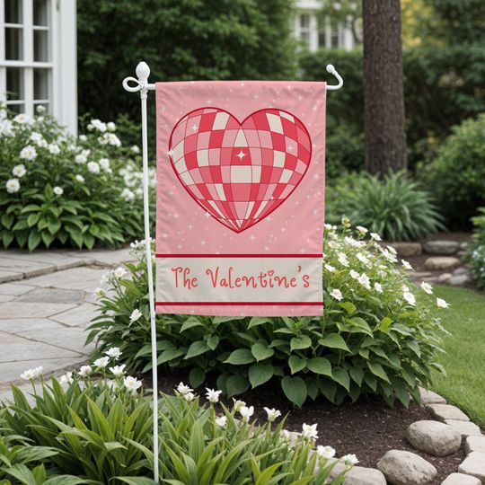Discover Valentines Garden Flag,  Valentine Day Decor, Vintage  , Retro Valentine Decoration, Gardening Holiday