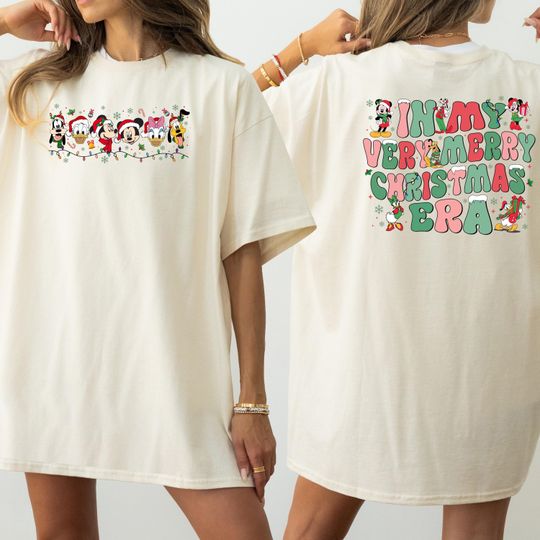 Mickey And Friends Christmas Shirt, In My Very Merry Christmas Era Shirt, Disney Christmas Two-Sided Shirt
