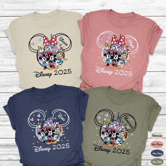 Personalized 2025 Family Trip Shirts, Disney Trip, 2025 Family Vacation Shirt, Disney Vacay Mode Shirts, Magical Kingdom Trip, Best Day Ever