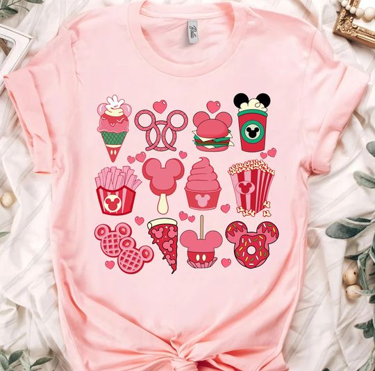 Disney Snacks Valentine Shirt, Disney Couples Valentine Epcot Shirt, Food Lover WDW Outfit, Disney Family Matching Tee, Valentine Coffee