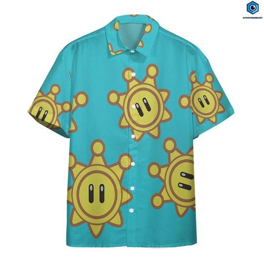 Star Super Mario Hawaii Shirt, Wario Super Mario Halloween Cosplay Tropical Hawaiian Shirt, Summer Hawaiian Shirt, Hawaii Shirt Men