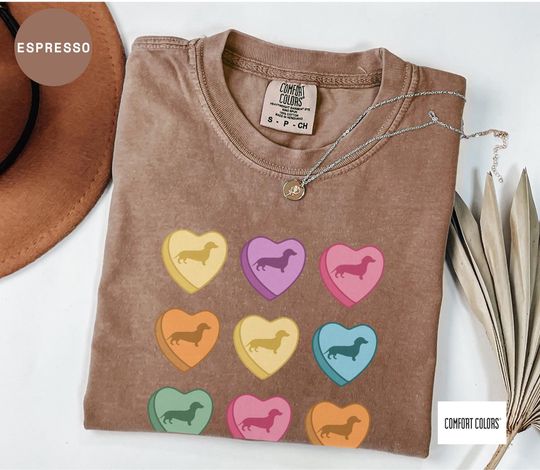 Comfort Colors Weiner Dog Shirt - Shirt With A Dachshund - Weenie Crewneck T Shirt - Dachshund Mom Shirt - Weiner Mama Valentine Shirt