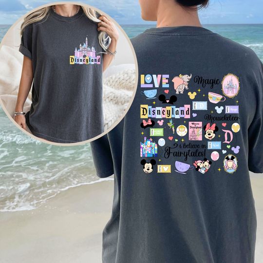 Comfort Colors Disneyland Back Front Valentine Shirt, Disney World Valentines Day Shirt, Happy Valentines Day T-Shirt, Disney Trip Shirt