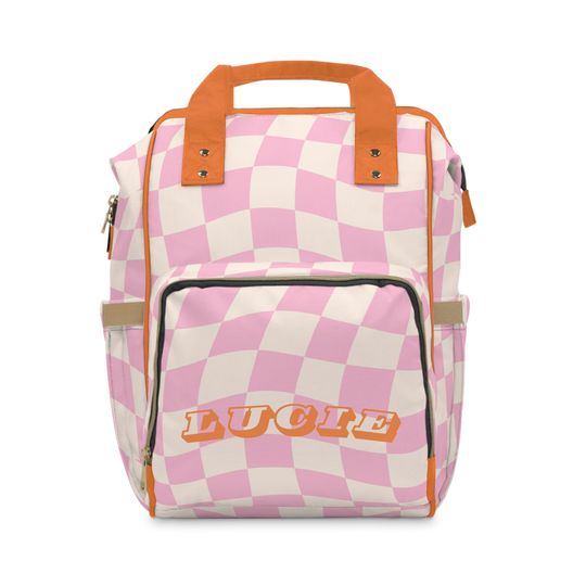 Personalized Diaper Backpack / Checkers Bag / Children Gifts / Monogrammed School Bag / Back Pack / Hospital Bag