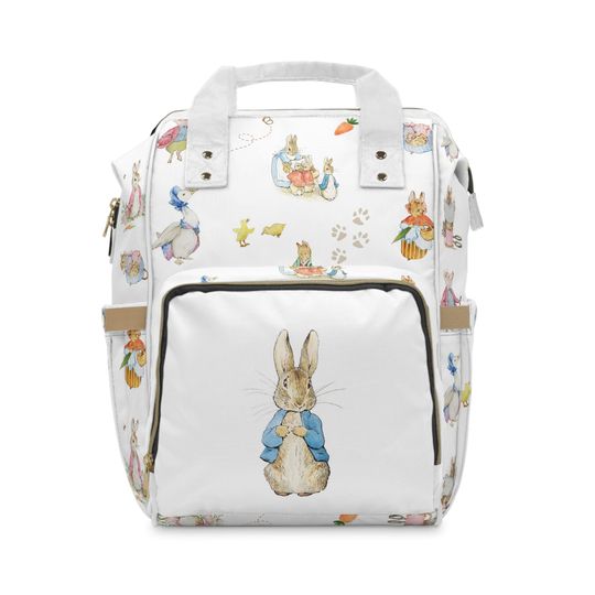 Personalized Peter Rabbit Diaper Bag Multifunctional Diaper Backpack