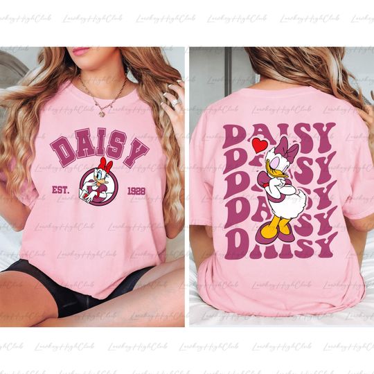 Daisy Duck 1928 Valentine 2 Sided Shirt, Disney Daisy VDay Shirt, Daisy Friends Best Day Tee, Disney Family Outfit, Epcot Trip Tee, BYA227-8