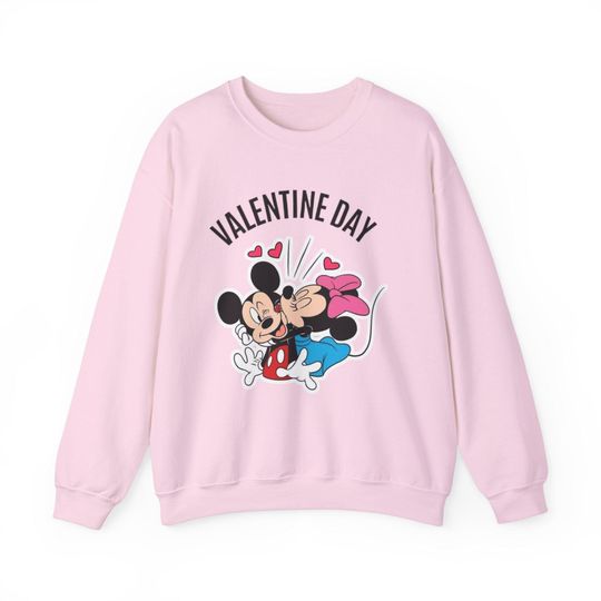 Disney Valentine Sweatshirt, Retro Disneyland Couple Crewneck, Cute Gift, Valentines Day Sweater, Disney Love Apparel