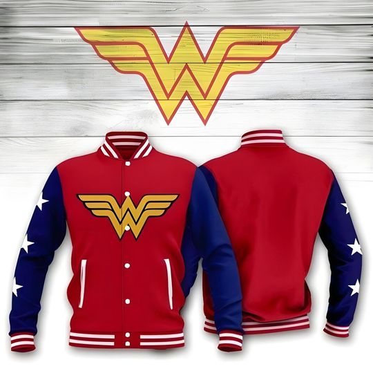 Wonder Woman Dc Comics Baseball Jacket