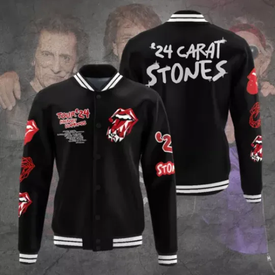 The Rolling Stones Music Baseball Jacket For Fan