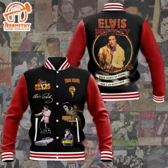 Yes I Am Old But I Saw Elvis Presley On State Signature Baseball Jacket