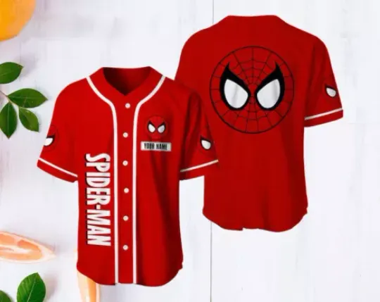 Personalized Amazing Superhero Movie Spiderman Baseball Jersey Shirt