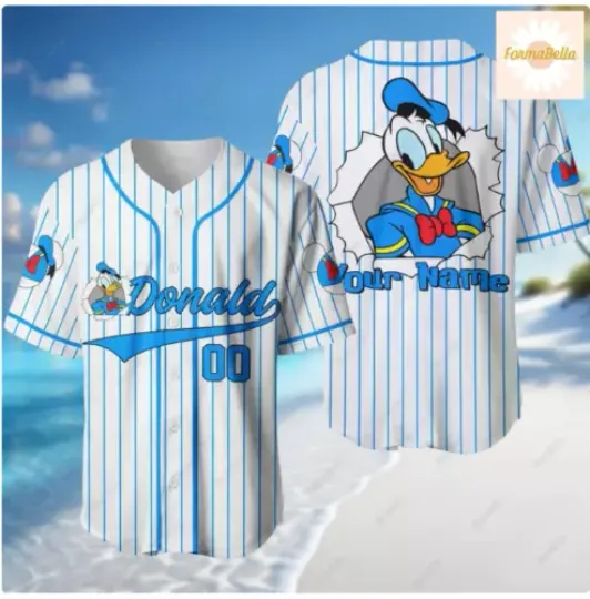 Halloween Donald Duck Baseball Jersey Shirt