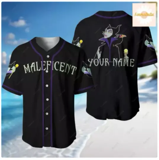 Halloween Custom Maleficent Baseball Jersey Shirt