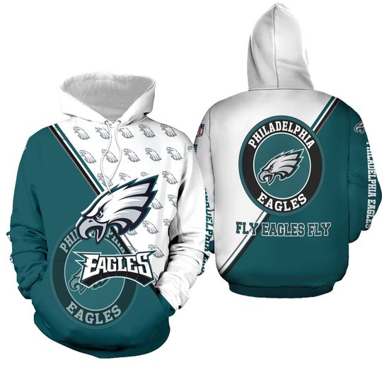 Philadelphia Team Eagless 3D Hoodie, Men and Women Full Size S-5XL