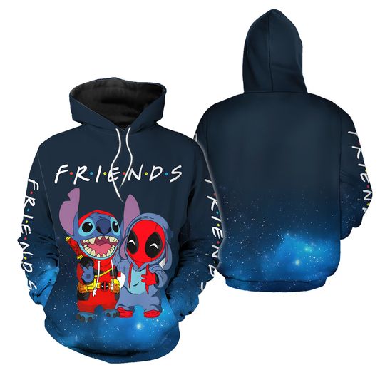 Stitch Shirt, Stitch And Deadpool Hoodie, Funny Stitch Hoodie