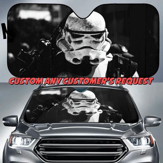 Star Wars Stormtrooper Car Accessories, Star Wars Car Sunshade, Custom Request Stormtrooper Sun Shade For Car, Gift For Dad