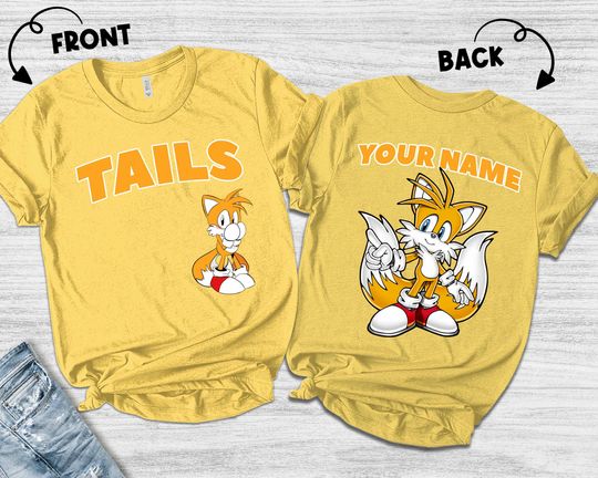 Custom Sonic the Hedgehog Costume Shirt,Sonic Costume Shirt,Miles Tails Prower Amy Rose Costume, Matching Family Halloween Costume