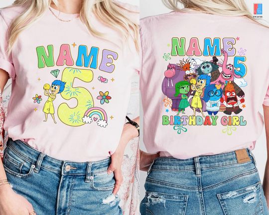 Custom Inside Out Birthday Shirt, Emotions Inside Out Shirt, Family Birthday Shirt, Disneyland Inside Out Shirt, Birthday Girl Shirt