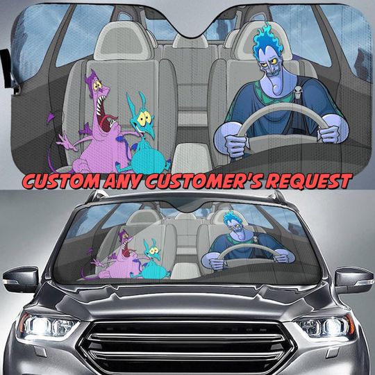 Hercules Sunshade Hero Car Sunshade, Hades Antagonist  Car Windshield, Hercules Auto Sun Shade, Car Accessories Gift For Him