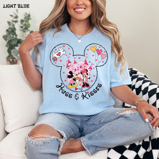 Disney Valentines Day Tshirt,Custom Text Valentine Minnie Mouse and Mickey Mouse PSD, Custom Valentine Cartoon Tshrt, Disney Couple shirt