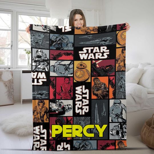 Retro Star War Blanket, Galaxy Far Far Away , Star Wars Fan Gift, Star Wars Movie , Darth Vader Blanket