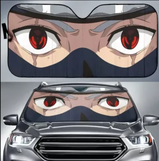 Narutoo Kakashi Car Sunshade Windshield Sun Protection Auto Accessory