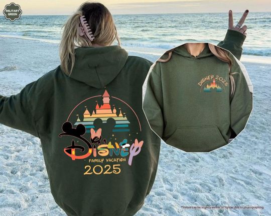 Disney Family Vacation 2025 Hoodie, Disney Family Trip, Family Matching Gift, Disneyworld Sweatshirt, Mickey Ears Hoodie,Magic Kingdom Sweat