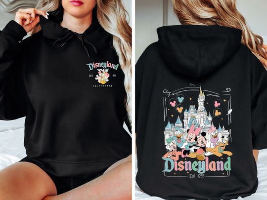 Disneyland Est. 1955 California Hoodie, Mickey And Friends Hoodie, Vintage Hoodie, Disney Family Hoodie, Mickey And Co, Disneyland Hoodie