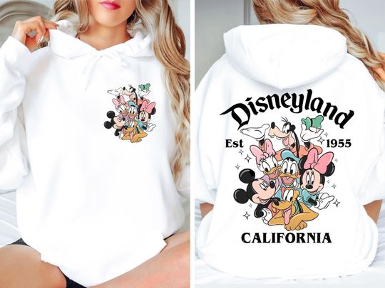 Disneyland Est. 1955 Hoodie, Mickey And Friends Hoodie, Disneyland California Hoodie, Disney Family Trip Hoodie, Disneyland Hoodie