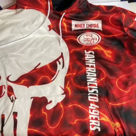 football San Francisco 49ers Unisex 3D Printed Casual Hoodie Pullover - 2XL