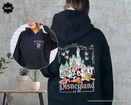 Mickey and Friends Sweatshirt, Disneyland Est. 1955 Sweatshirt, Family Vacation Hoodie, Disney Trip Gift,Disneyworld Sweater,Disney Vacation