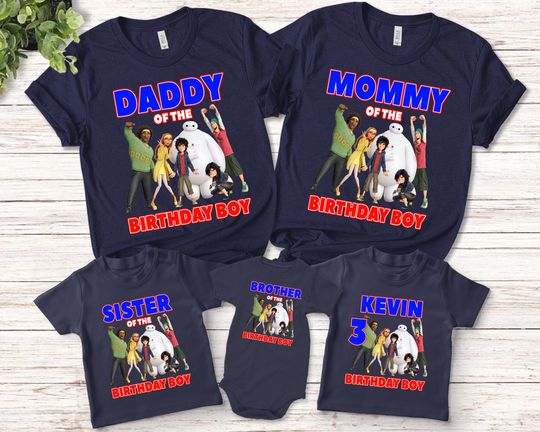 Big Hero 6 Birthday Shirt, Personalized Shirt, Shirt For Disney Vacation, Matching Shirts, Big Hero Six