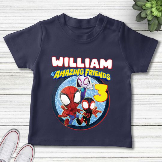 Spiderman Family Birthday T Shirt, Spidey & His friends theme Party, Personalized shirt, Gift Birthday Shirt