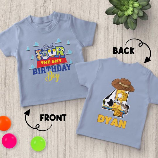 Toy Story Birthday Reach For The Sky Shirt, Toy Story 4th Birthday Shirts, Buzz Lightyear Shirt, Woody Birthday Shirt
