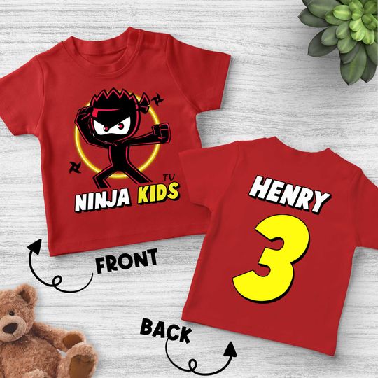 Ninja Kidz Birthday Shirt/Ninja Family Birthday Shirts/Personalized Ninja Matching Family Shirt/Custom Ninja Birthday Family Shirt