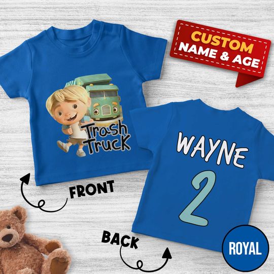 Trash Truck Matching Birthday Shirt/Personalized Trash Truck Birthday Shirt/Trash Truck Family Shirt/Birthday Boy Girl Shirt