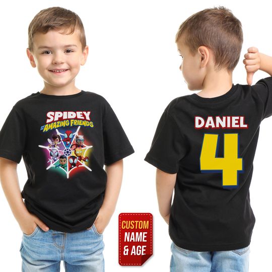 Spidey And His Amazing Friends Shirt, Spidey Family Shirt, Spidey and His Amazing Friends Birthday Tee, Personalized Matching Shirt