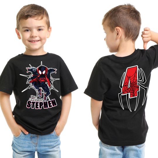 Custom Spider Shirt,Birthday Boy shirt,Spider-Boy Birthday Shirt,Superhero Birthday Shirt,Any Age,birthday gifts